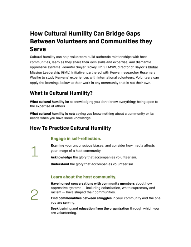 thumbnail image of How to Practice Cultural Humility PDF